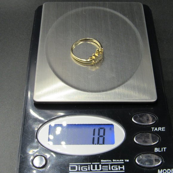 Size 6 Sterling Cubic Zirconia Gem Crown Ring - Picture 6 of 6